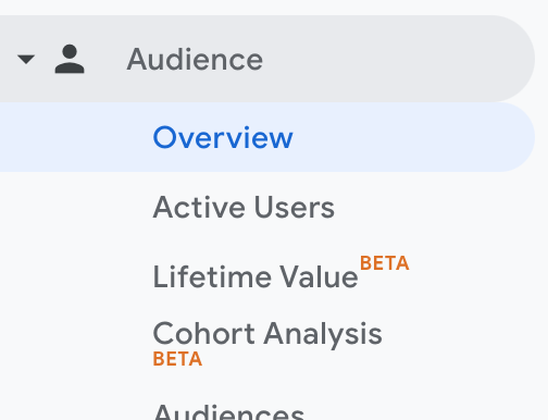 Google Analytics, audience 