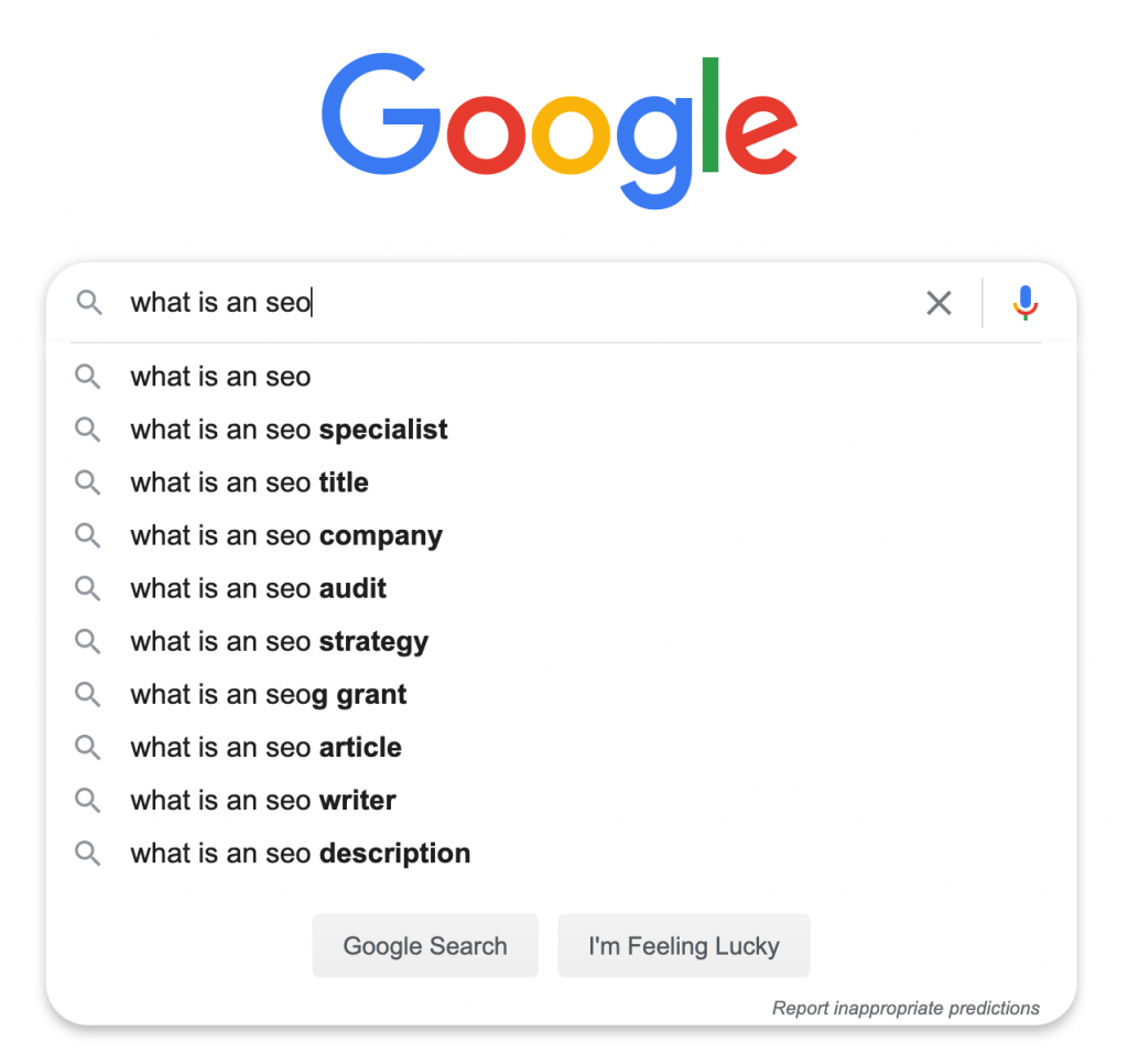 google search, what is an seo. 